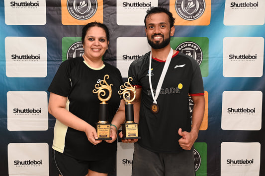 Upsets Galore as Vivek Kumar & Shruthi Raveendran Hold Their Nerve to Win Mixed Doubles at the Monsoon Corporate Open