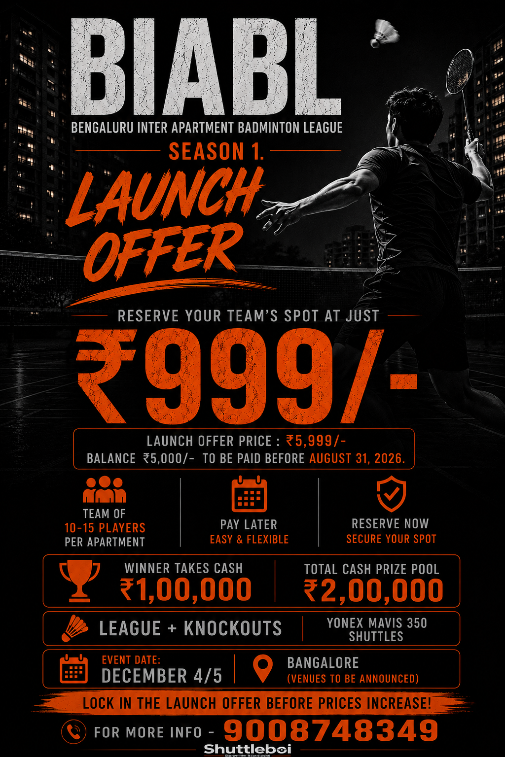 BIABL Season 1 - Launch Offer